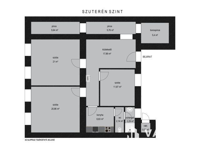 Nagypolgári villa jellegű ház, két önálló lakással