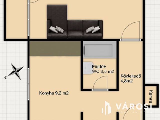 Csendes, jól élhető lakás, erkély, nyugodt környezet